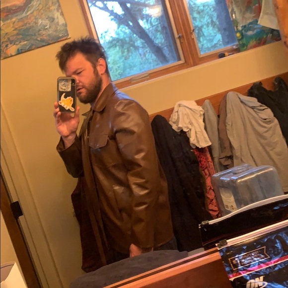 Vintage fake leather jacket. - Picture 2 of 8
